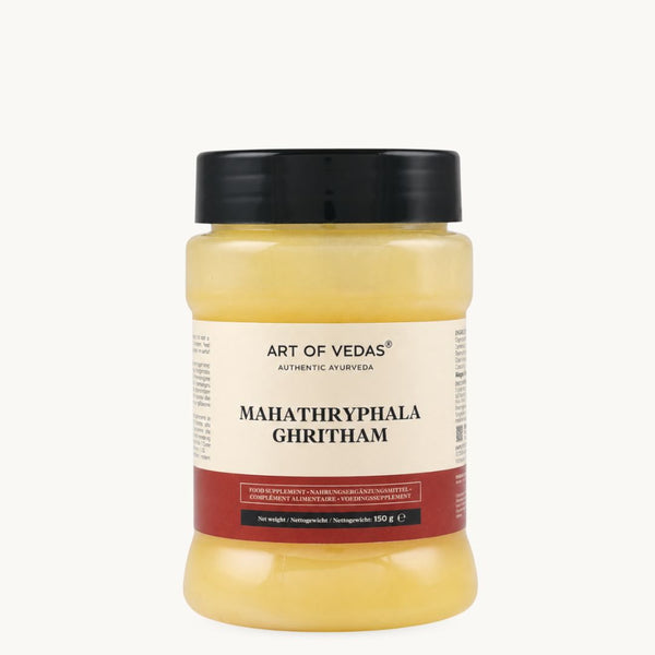 Art of Vedas Maha Triphala Ghritham, klasické ájurvédské ghí: Amla, Haritaki, kozí mléko. Sklenice 150 g